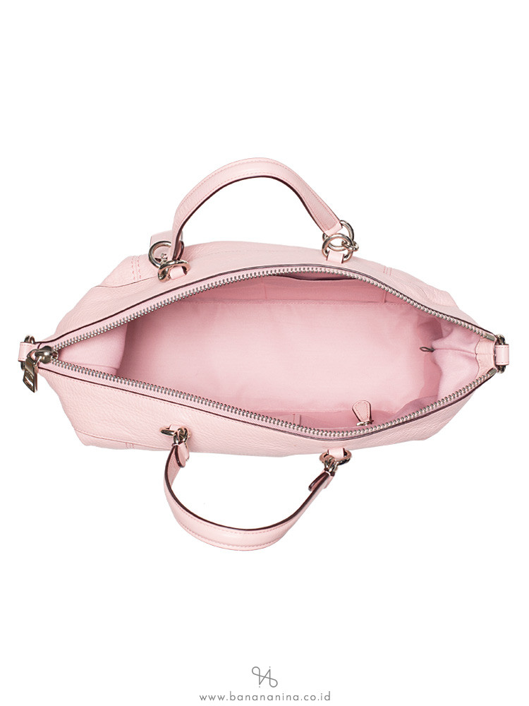COACH 59325 Pebble Lenox Leather Satchel Blush