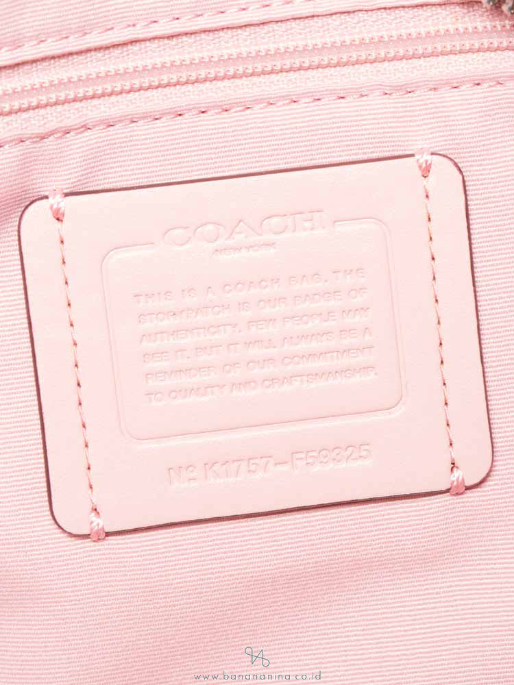 COACH 59325 Pebble Lenox Leather Satchel Blush