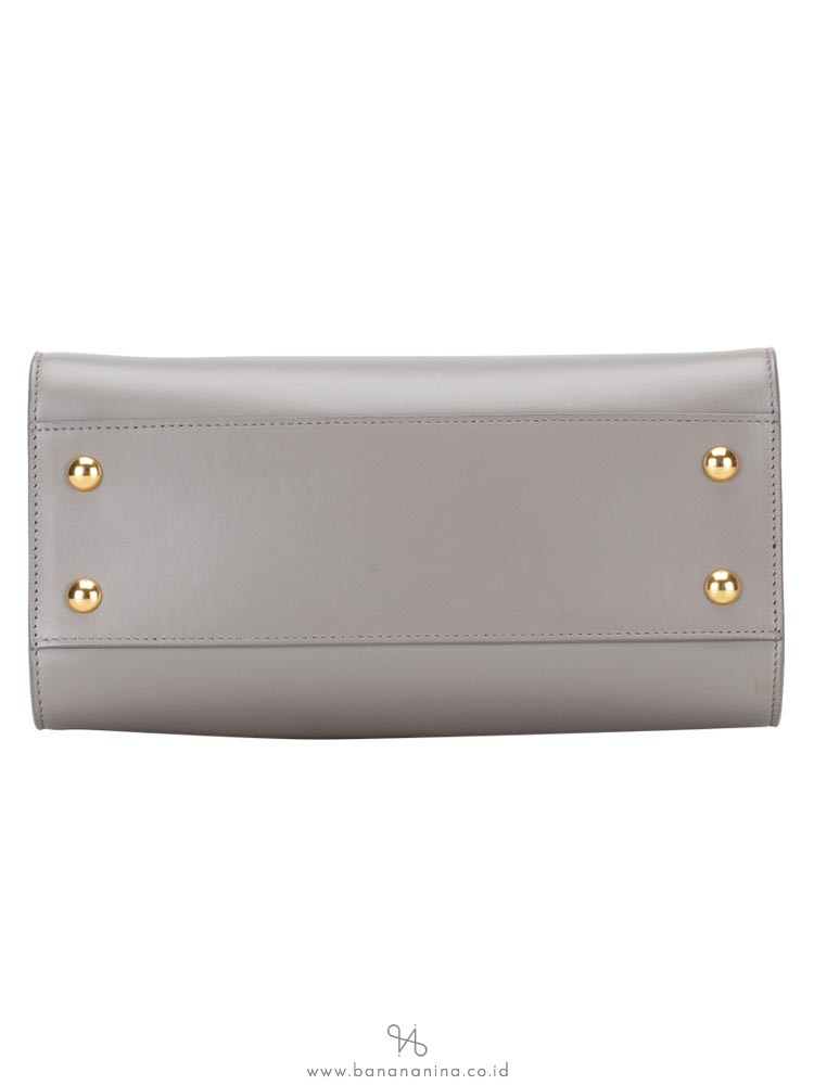 YSL Monogram Baby Cabas Fog Grey