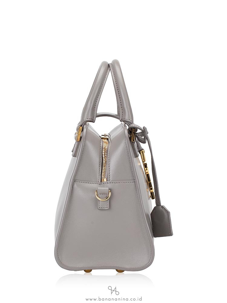 YSL Monogram Baby Cabas Fog Grey