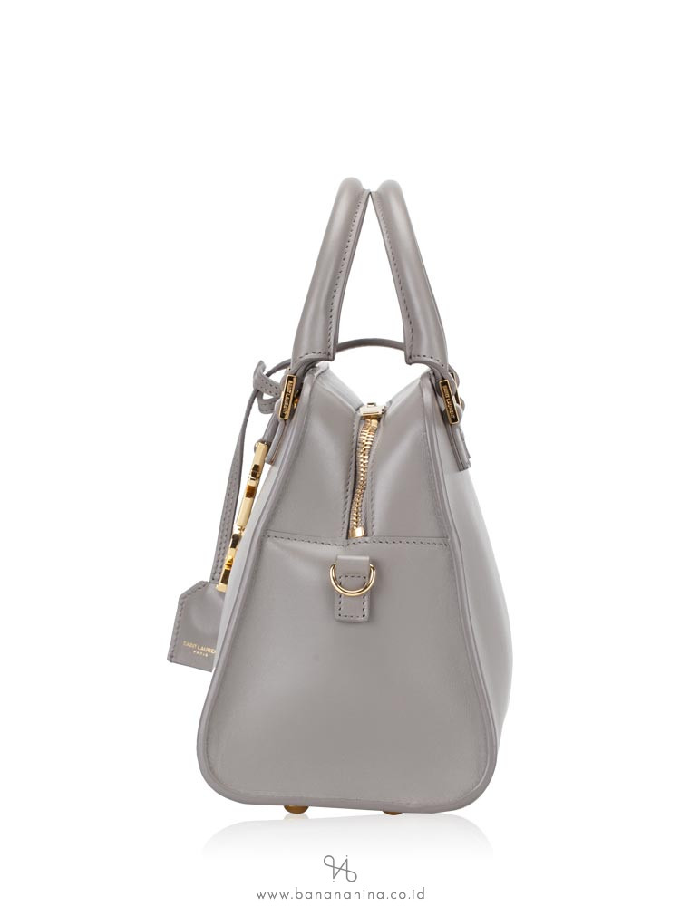YSL Monogram Baby Cabas Fog Grey