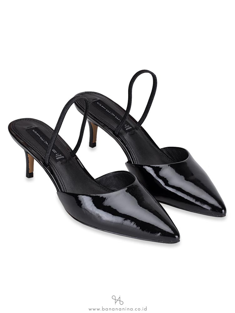 STEVE MADDEN Krisp Patent Leather Heels Black Sz 7.5
