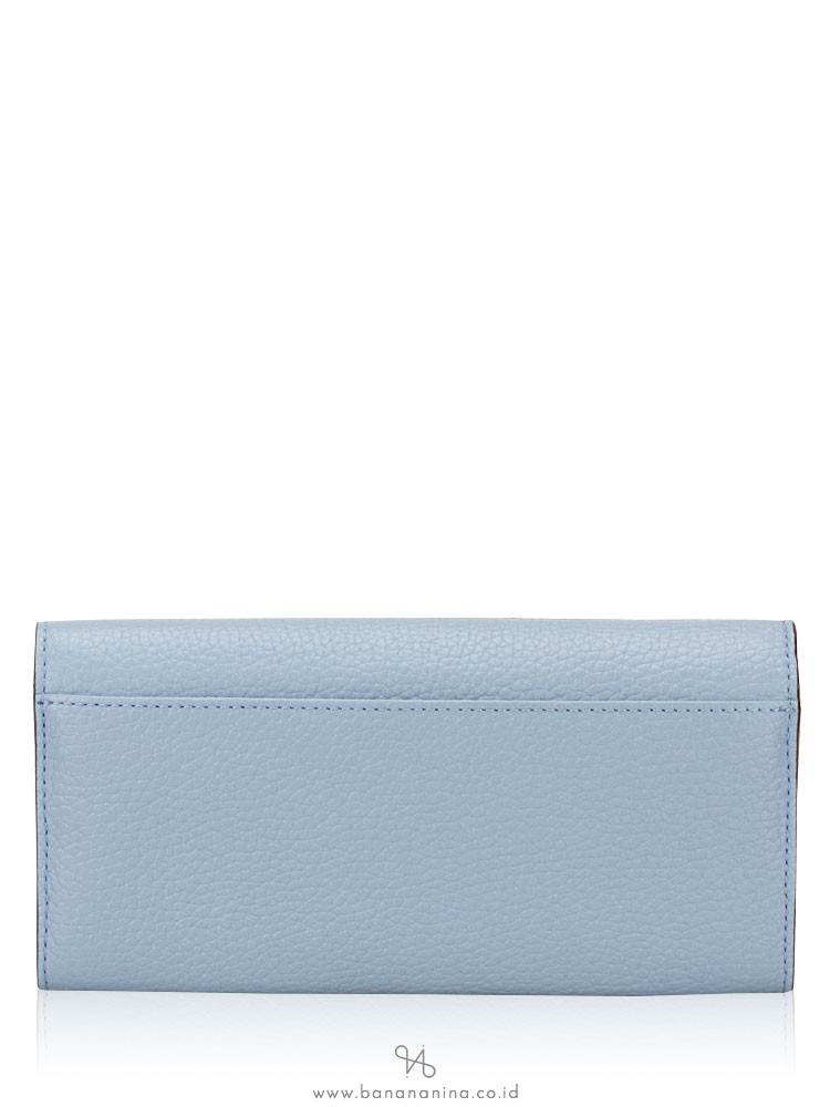 MICHAEL KORS Fulton Leather Flap Continental Wallet Pale Blue