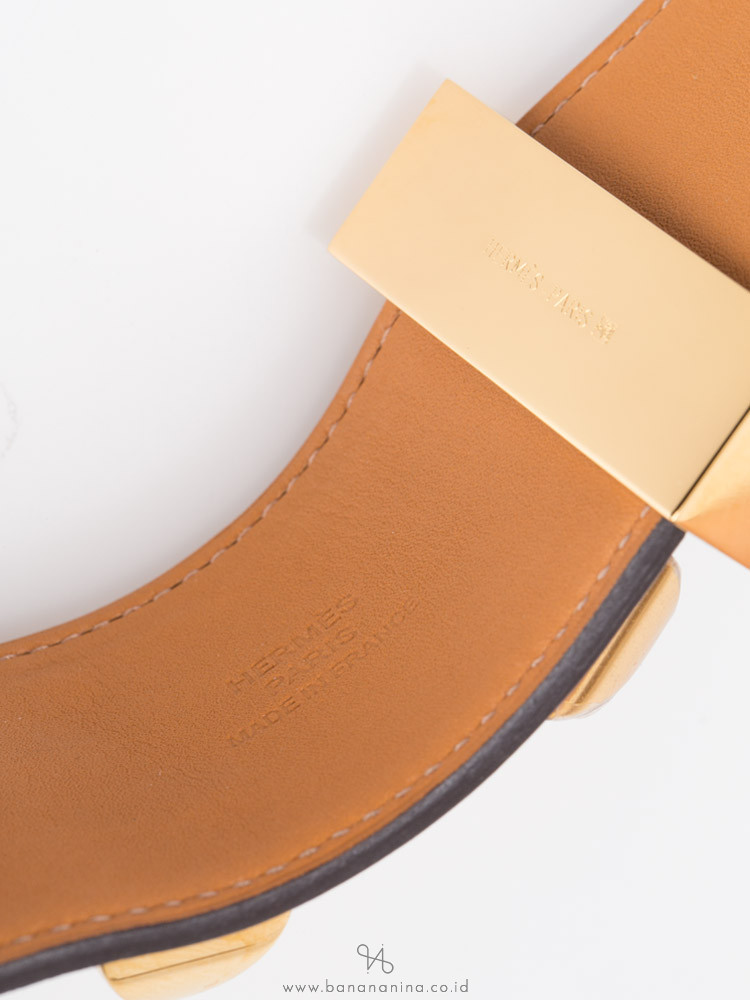 HERMES Swift Collier de Chien CDC Bracelet Blue Sz S
