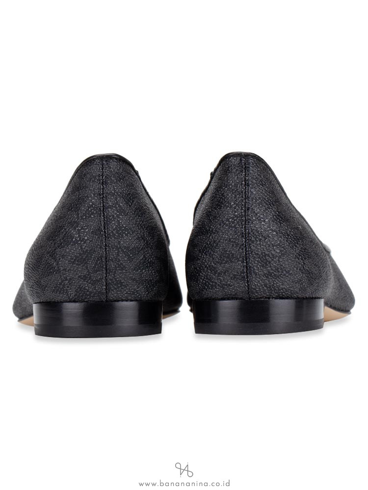MICHAEL KORS Signature Dylyn Slip On Ballet Black Sz 7.5