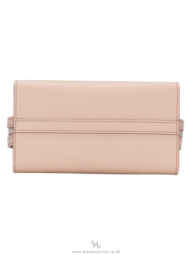 PRADA 1BA269 Kristen Saffiano Monochrome Bag Cipria