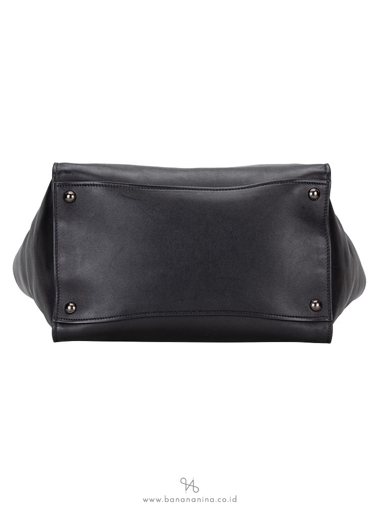 PRADA BN2762 City Calf Twin Pocket Satchel Nero