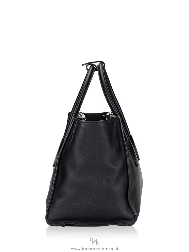 PRADA BN2762 City Calf Twin Pocket Satchel Nero