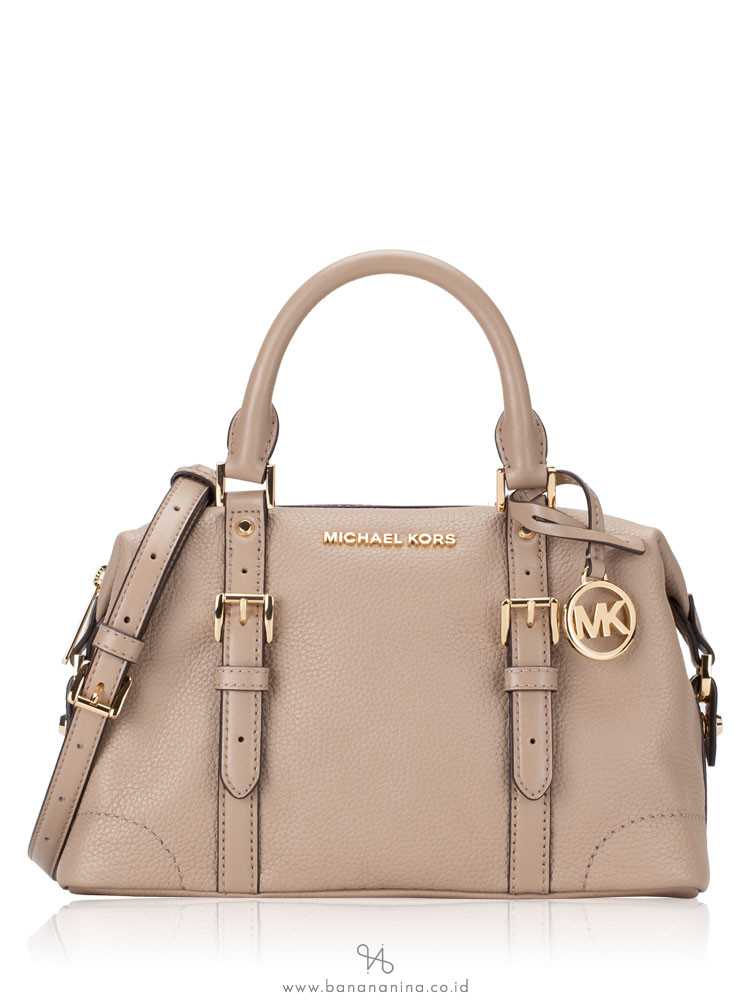 MICHAEL KORS Ginger Leather Small Duffle Satchel Truffle