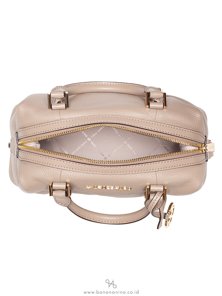 MICHAEL KORS Ginger Leather Small Duffle Satchel Truffle