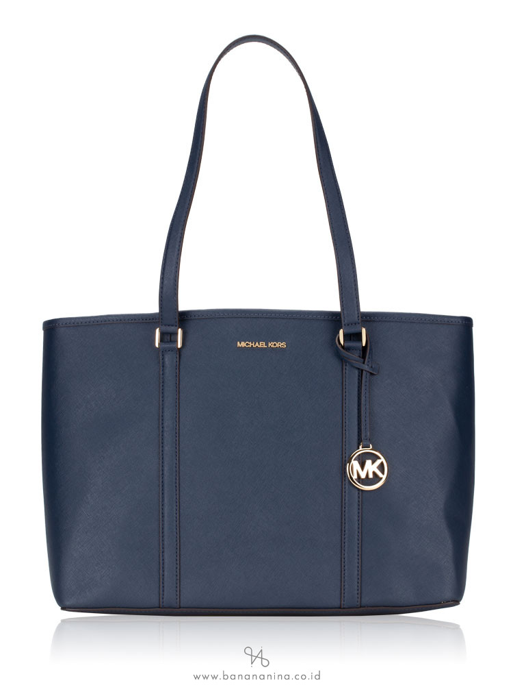 MICHAEL KORS Sady Large Multifunction Top Zip Tote Navy