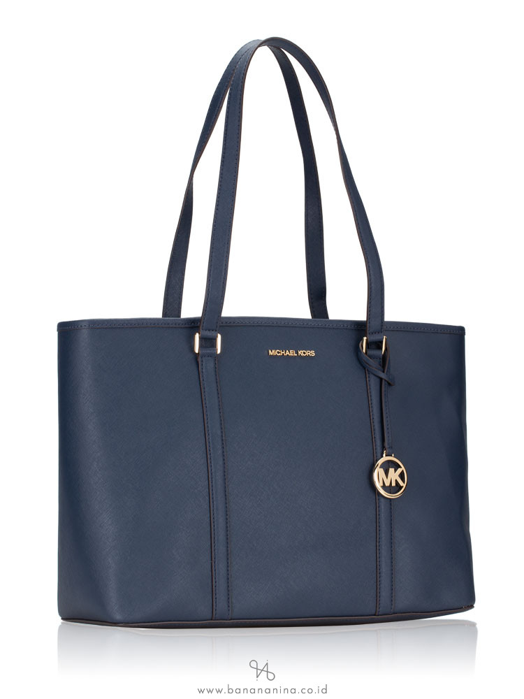 MICHAEL KORS Sady Large Multifunction Top Zip Tote Navy