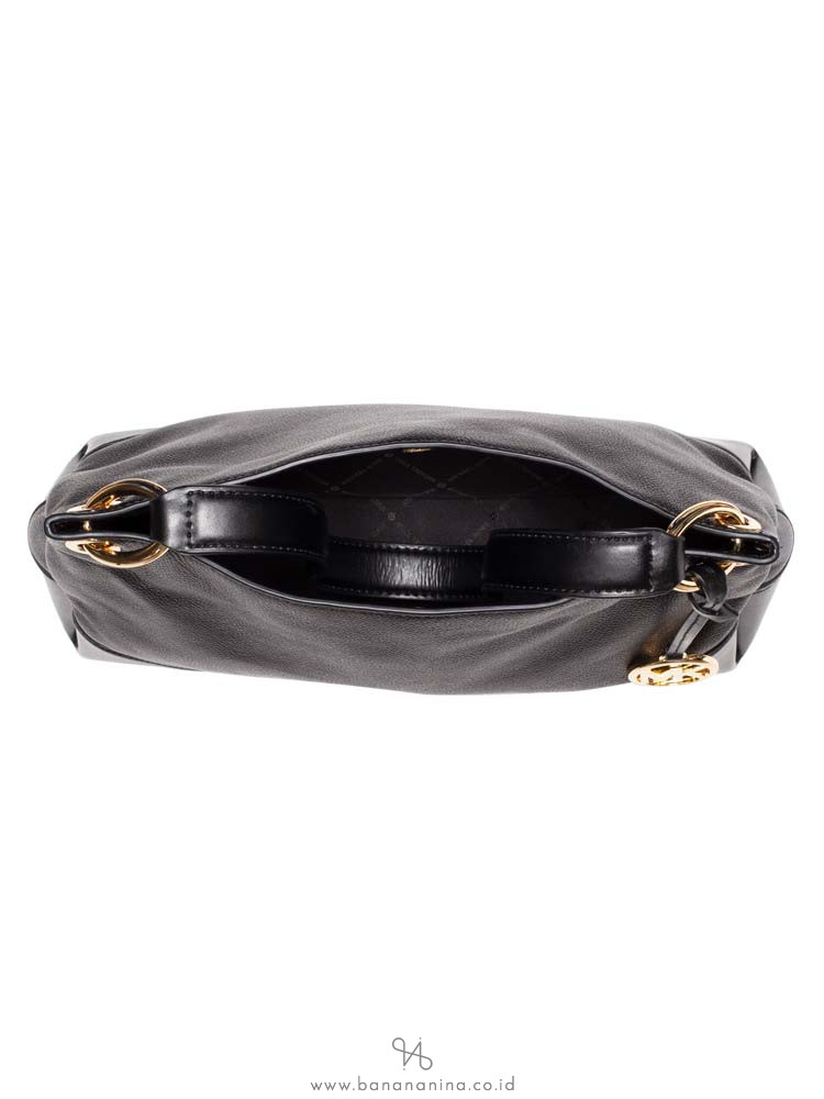 MICHAEL KORS Nicole Leather Large Shoulder Bag Black