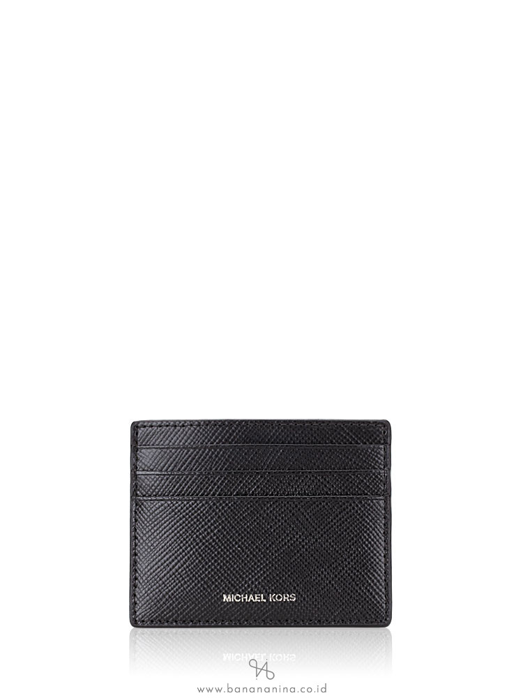 MICHAEL KORS Harrison Saffiano Tall Card Case Black