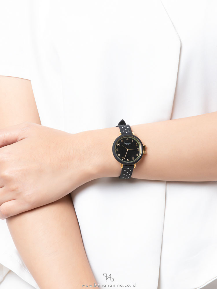 KATE SPADE KSW1355 Park Row Silicon Strap Watch Black