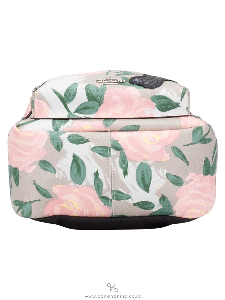 COACH 25869 Camo Rose Mini Charlie Backpack Blush Multi