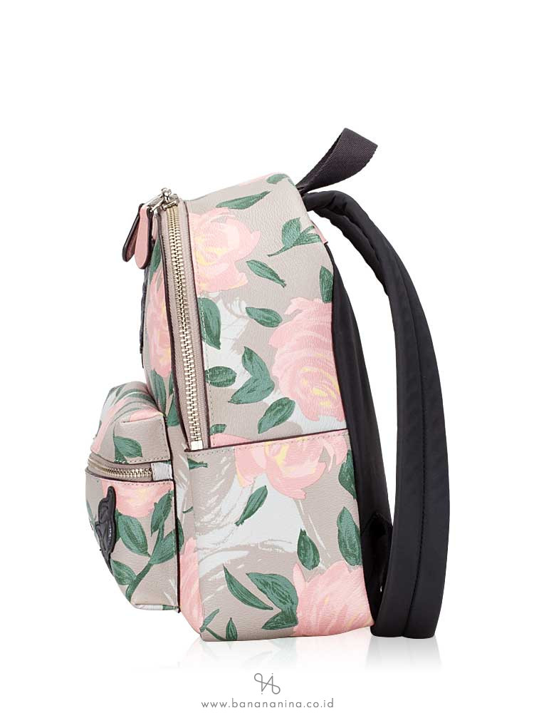 COACH 25869 Camo Rose Mini Charlie Backpack Blush Multi