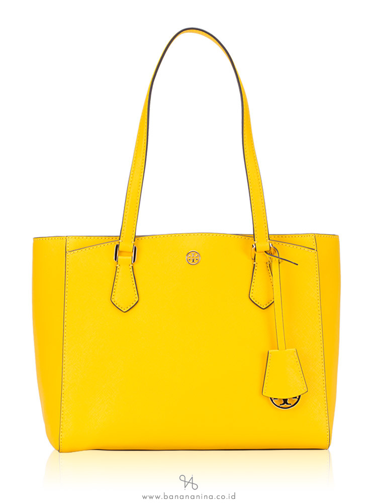 TORY BURCH Robinson Small Tote Lemon Drop