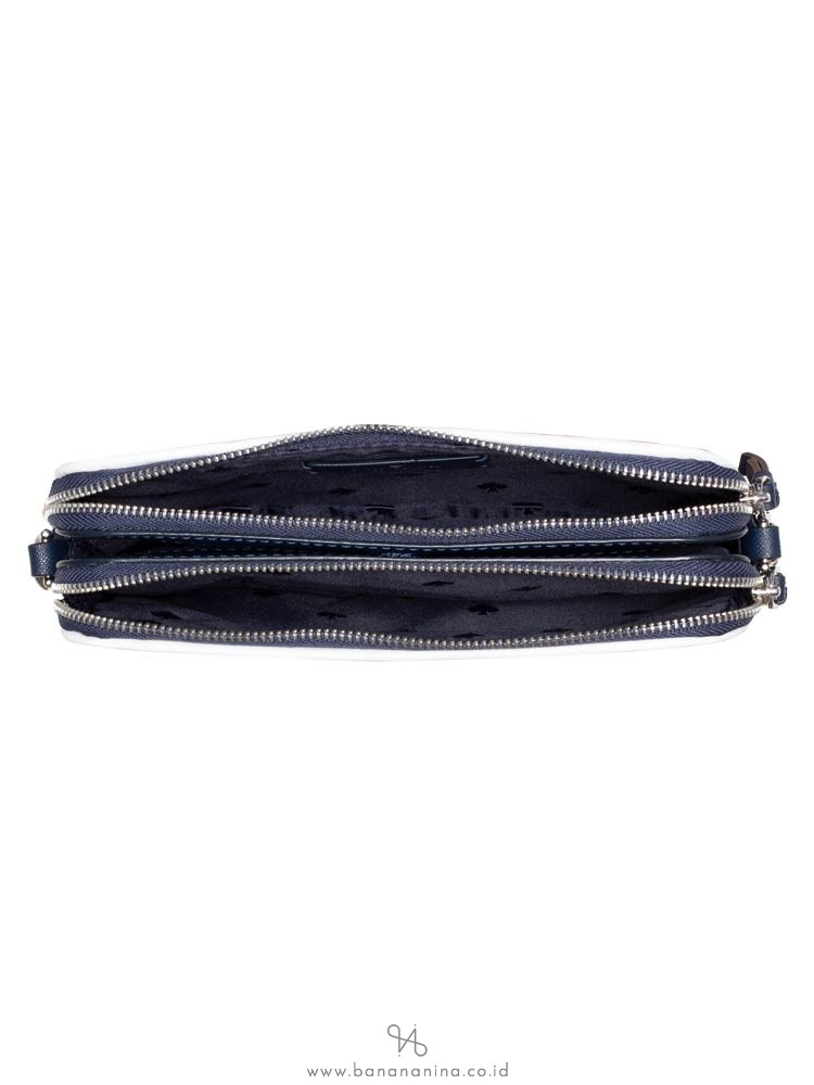 KATE SPADE Cameron Colorblock Double Zip Small Crossbody Denim Multi