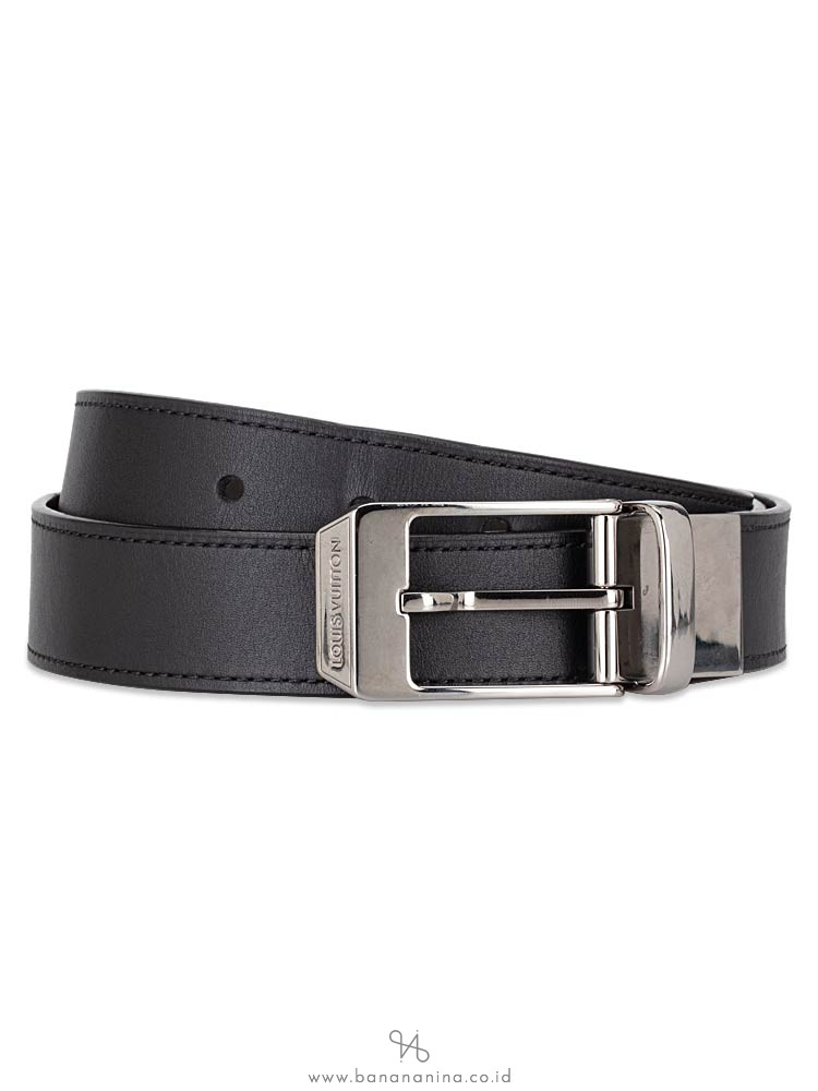 LOUIS VUITTON Men Seattle Reversible Belt Brown Black