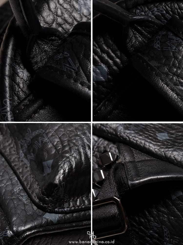 MCM Visetos Stark Mini Backpack Black
