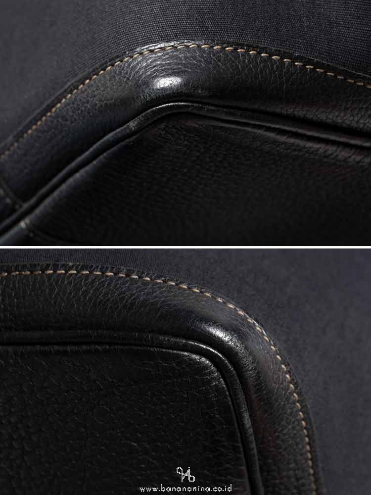 HERMES Toile Negonda Garden Party Tote 36 Black
