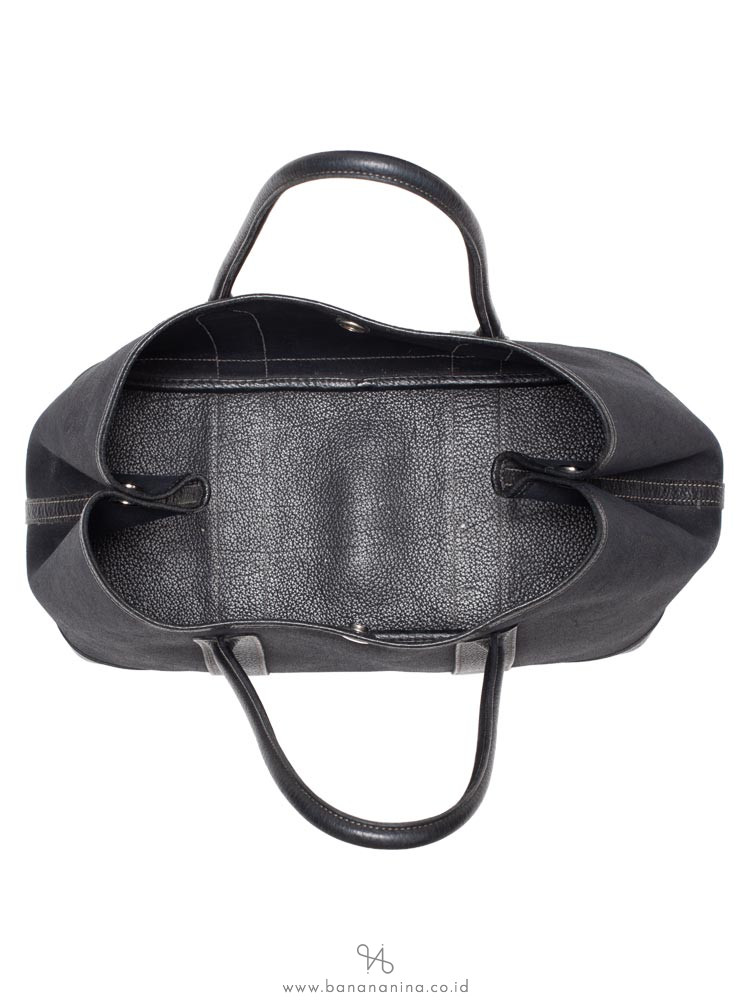 HERMES Toile Negonda Garden Party Tote 36 Black