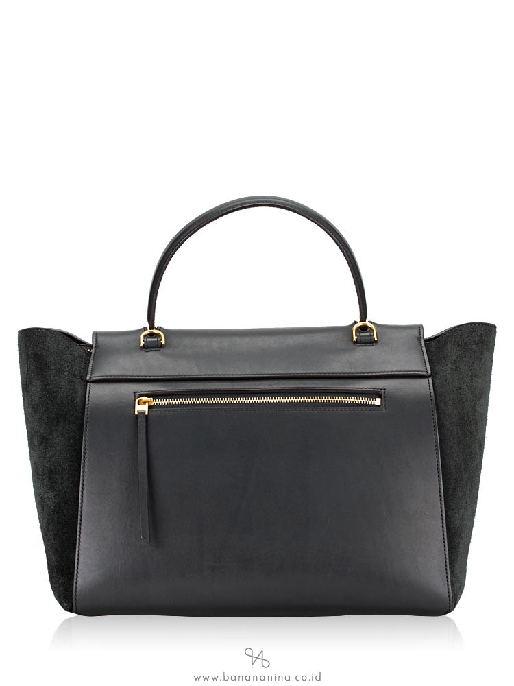 CELINE Suede Mini Belt Bag Dark Green