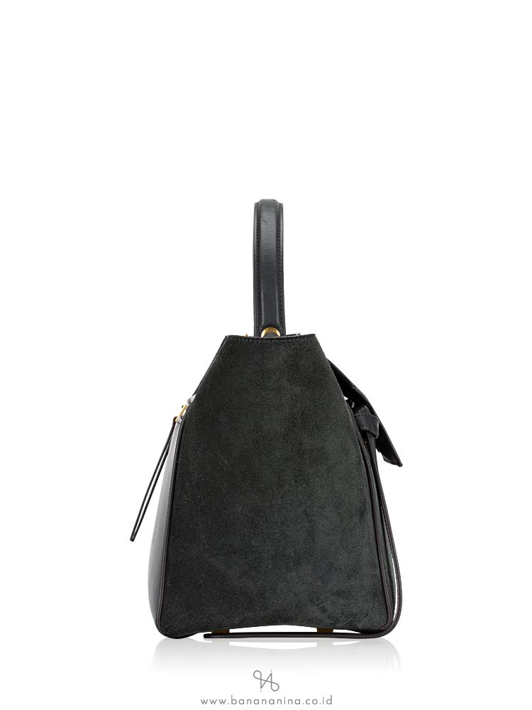 CELINE Suede Mini Belt Bag Dark Green