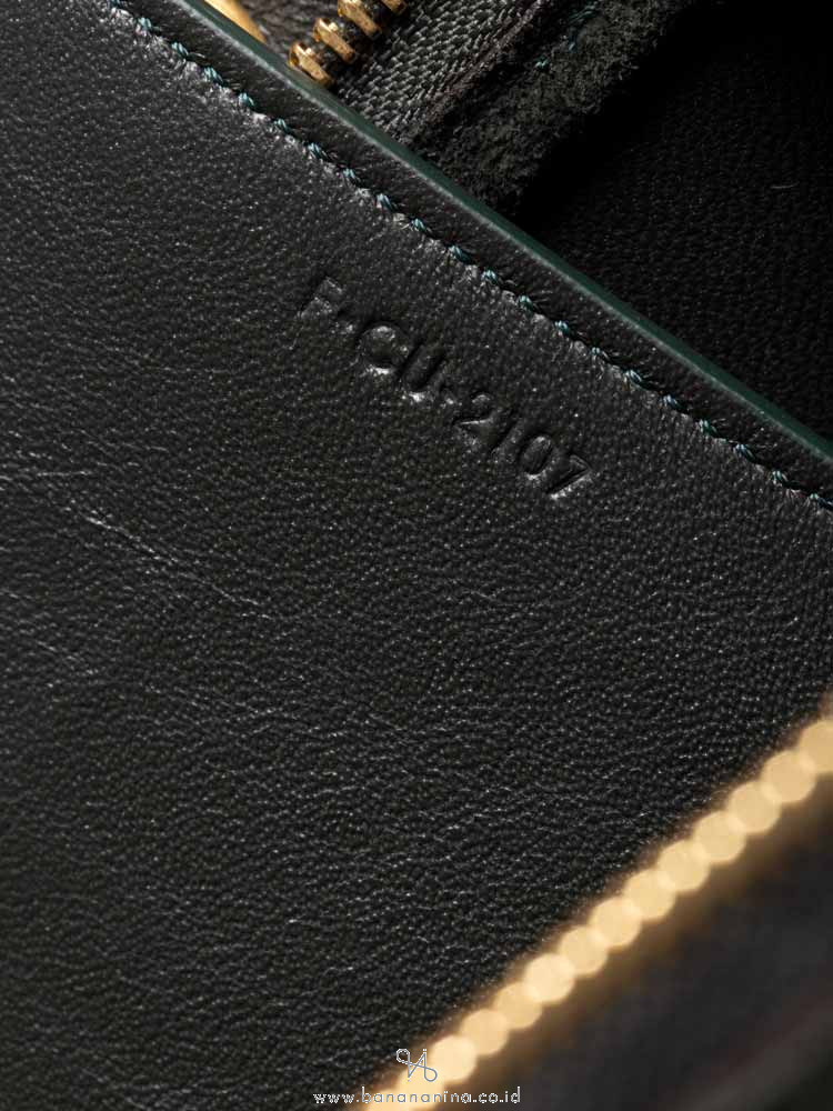 CELINE Suede Mini Belt Bag Dark Green