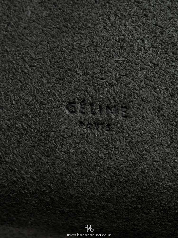 CELINE Suede Mini Belt Bag Dark Green