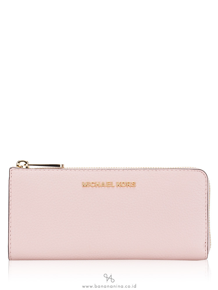 MICHAEL KORS Jet Set Travel Large Three Quarter Zip Wallet Blossom