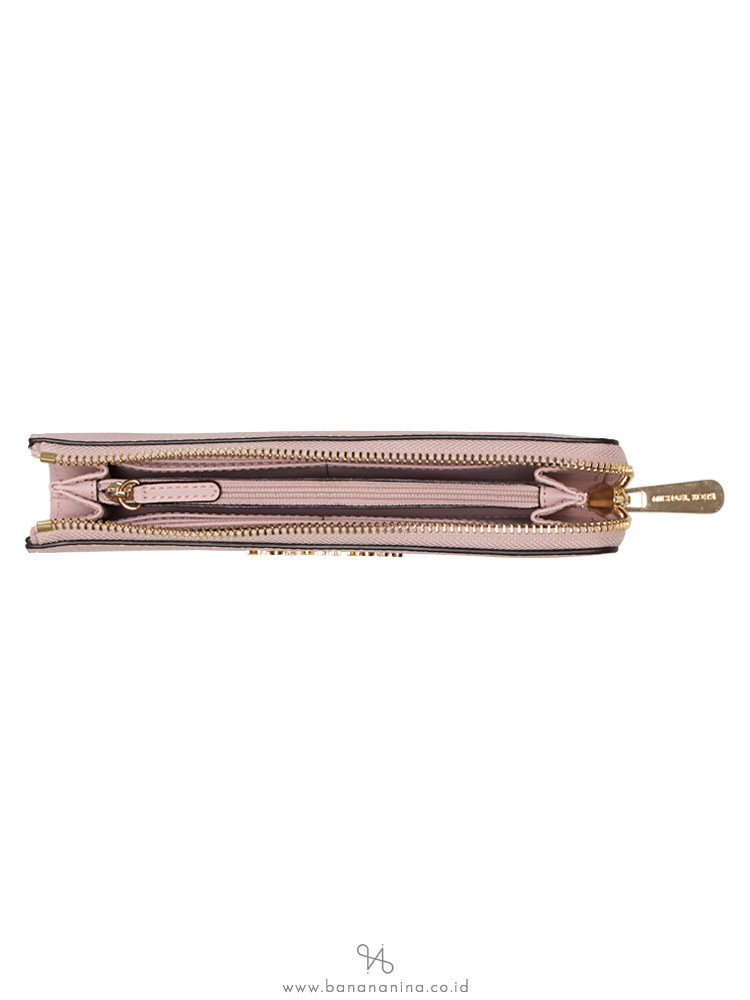 MICHAEL KORS Jet Set Travel Large Three Quarter Zip Wallet Blossom