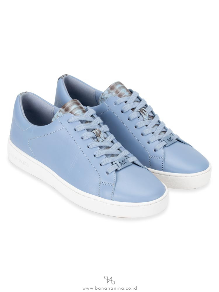 MICHAEL KORS Keaton Leather Lace Up Sneaker Powder Blue Sz 7