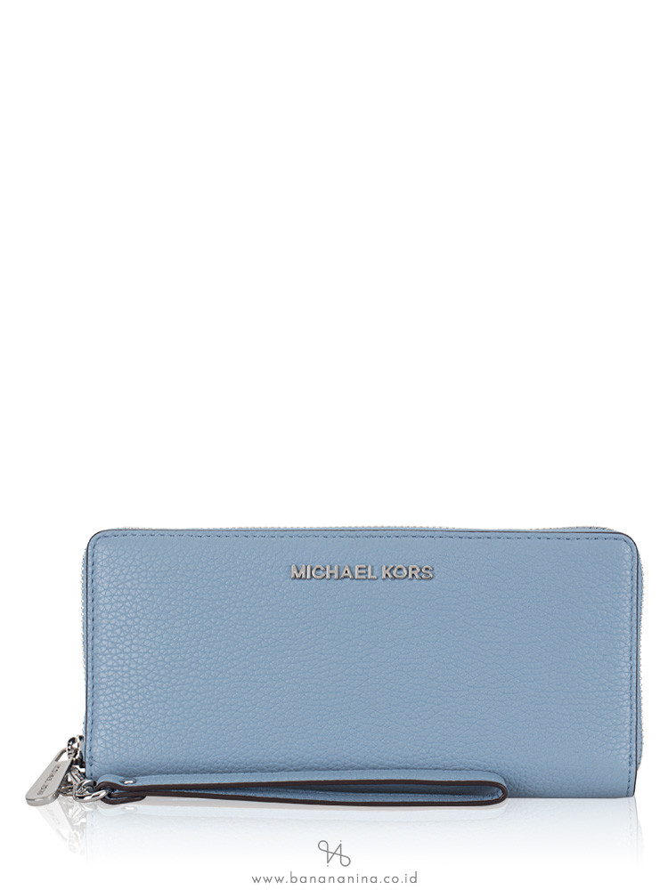 MICHAEL KORS Jet Set Leather Large Continental Wallet Powder Blue