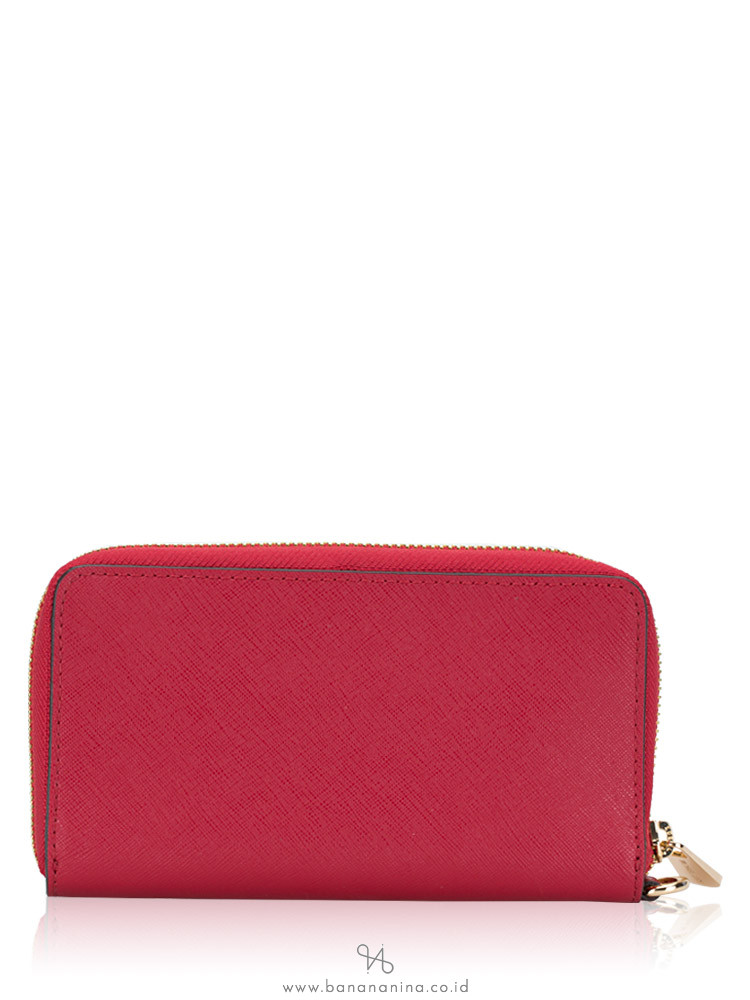 MICHAEL KORS Jet Set Travel Large Flat Multifunction Phone Case Scarlet
