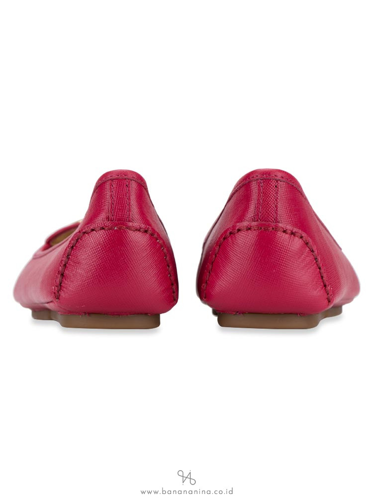 MICHAEL KORS Lillie Leather Flats Berry Sz 9