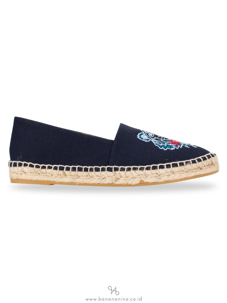 KENZO Tiger Canvas Espadrille Bleu Marine Sz 37