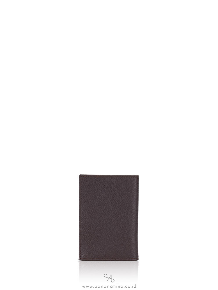 AIGNER Men Leather Card Case Brown
