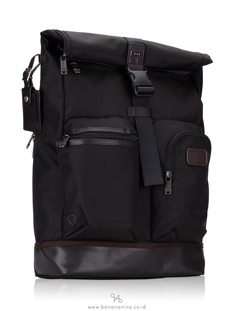 TUMI Men Cypress Roll Top Backpack Espresso