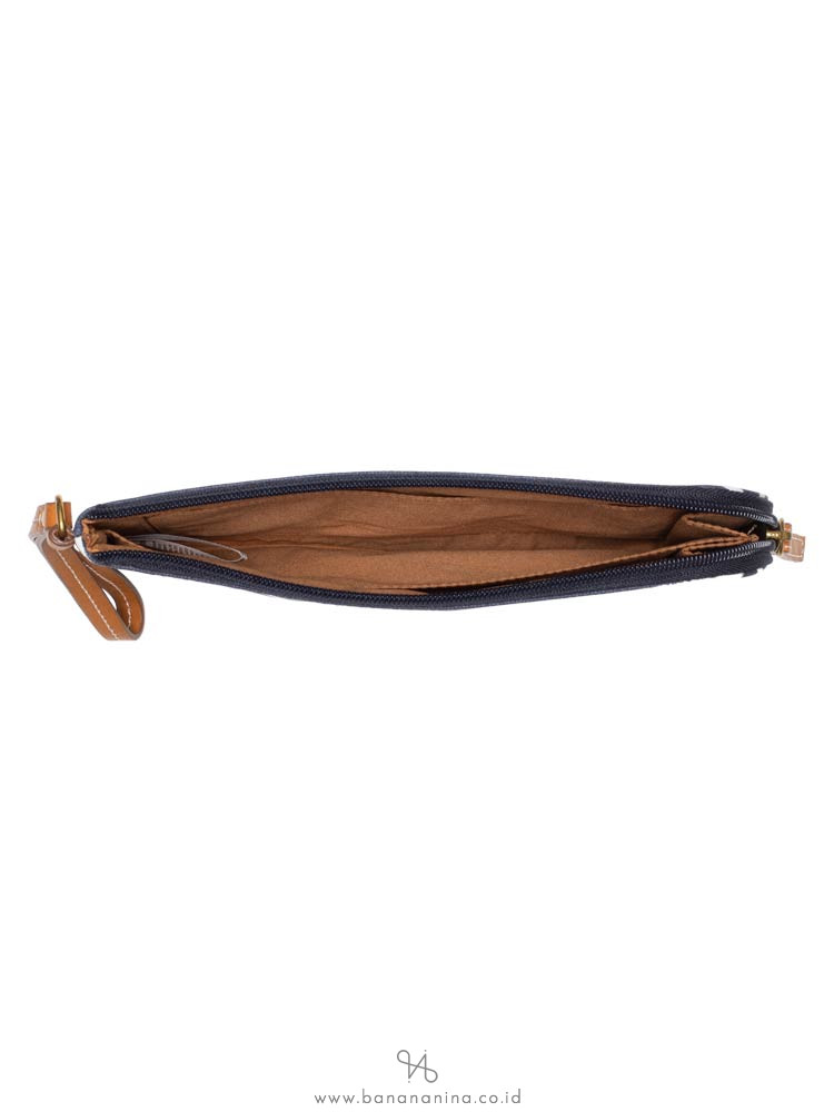 FOSSIL SWL2039475 Eliza Large Wristlet Navy Stripe