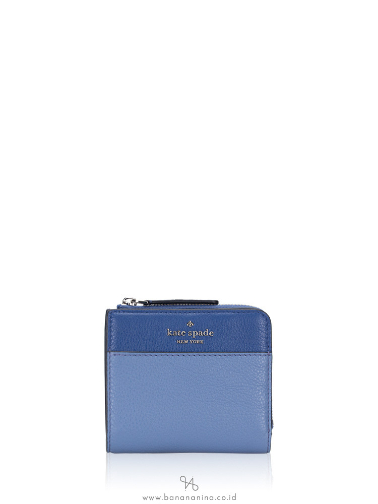 KATE SPADE Jackson Small No Window L-Zip Bifold Blueberry Cobbler