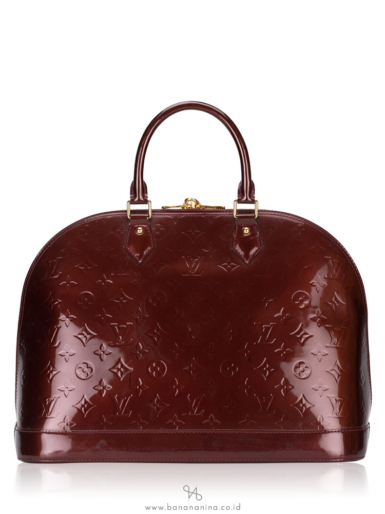 LOUIS VUITTON Monogram Vernis Alma GM Rouge Fauviste