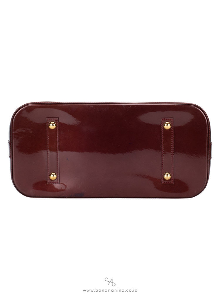 LOUIS VUITTON Monogram Vernis Alma GM Rouge Fauviste