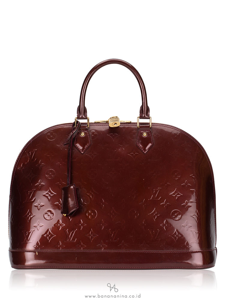 LOUIS VUITTON Monogram Vernis Alma GM Rouge Fauviste