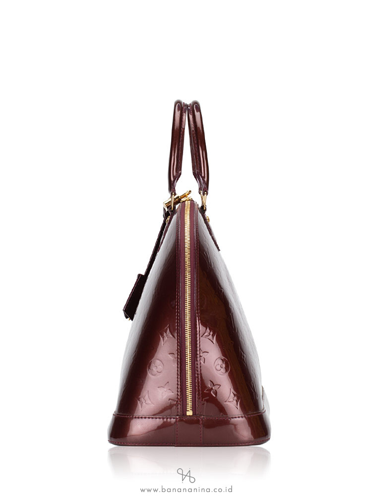 LOUIS VUITTON Monogram Vernis Alma GM Rouge Fauviste