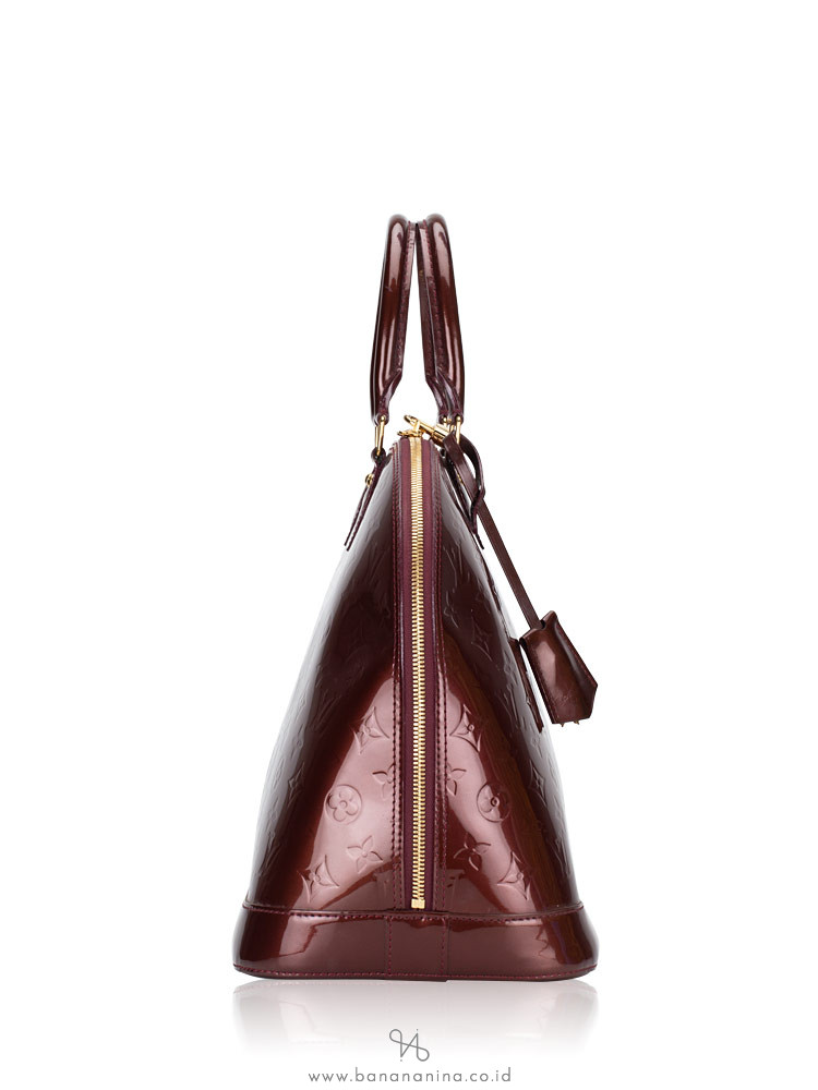 LOUIS VUITTON Monogram Vernis Alma GM Rouge Fauviste