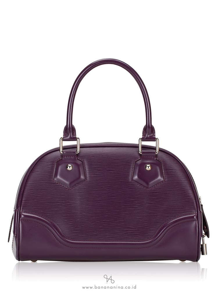 LOUIS VUITTON Epi Bowling Montaigne PM Cassis
