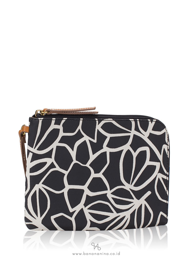 FOSSIL SWL2039125 Eliza Large Wristlet White Black