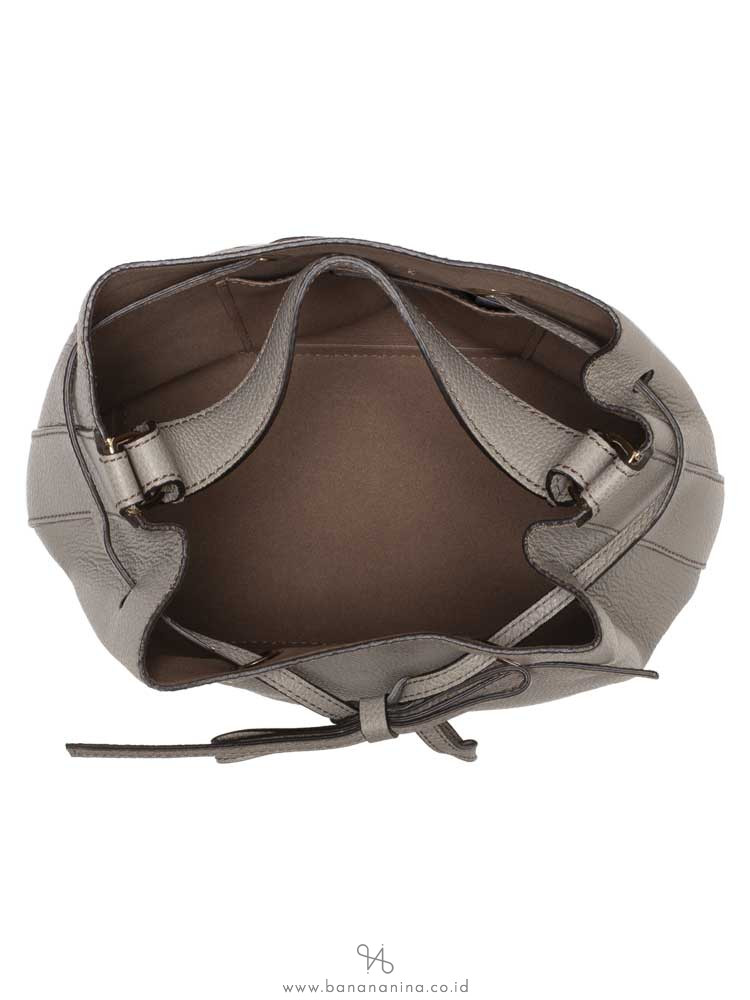 FURLA Costanza Leather Bucket Bag Sabia
